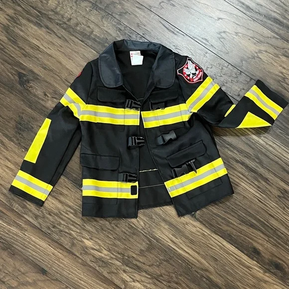 Disguise Firefighter Costume - Black and Yellow - Picture 3 of 6